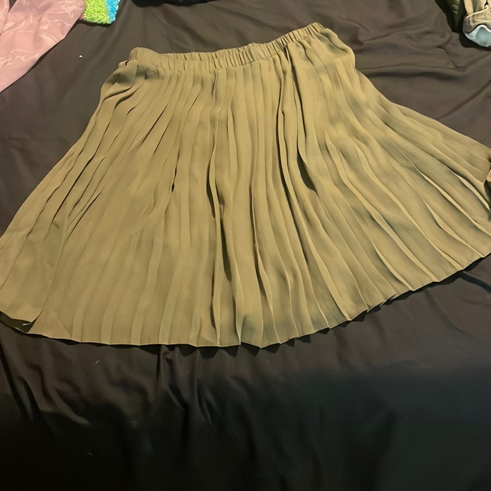 Green academia skirt